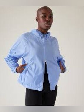 Athleta Expedition Hike Shell Jacket Women’s XXS Periwinkle Blue Windbreaker